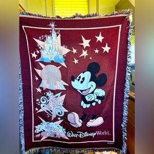 Walt Disney World throw fringe blanket